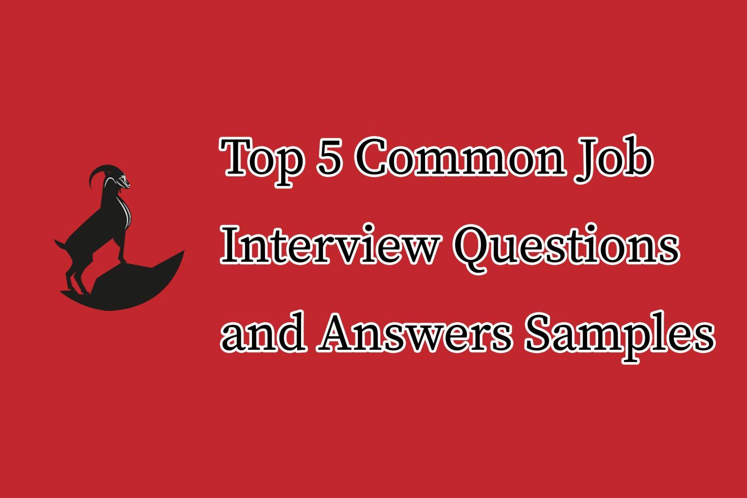 Job Interview Questions And Answers Sample For Freshers